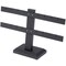 Plymor Black Faux Leather Double T-Bar, Eight Pair Earring Display Stand, 10.25" W x 6.5" H